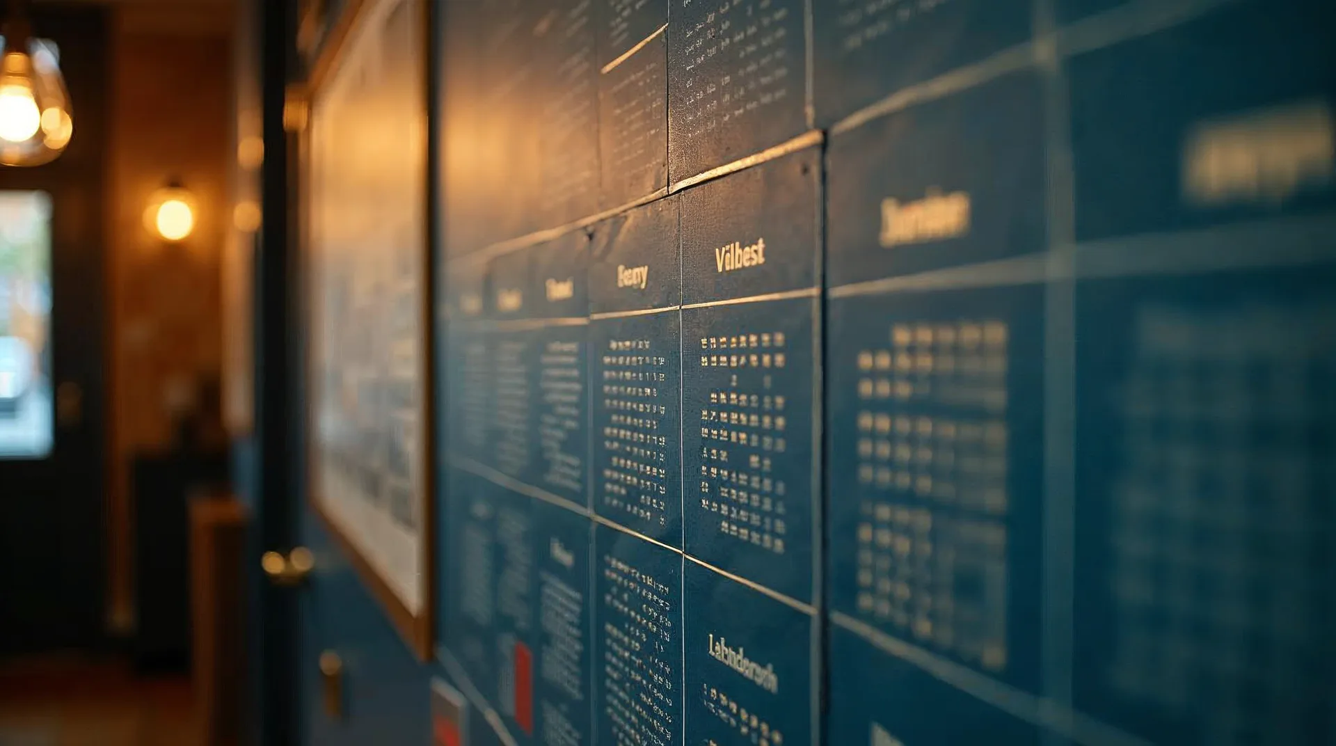 Redaktionskalender an der Wand für die Planung mehrsprachiger Inhalte