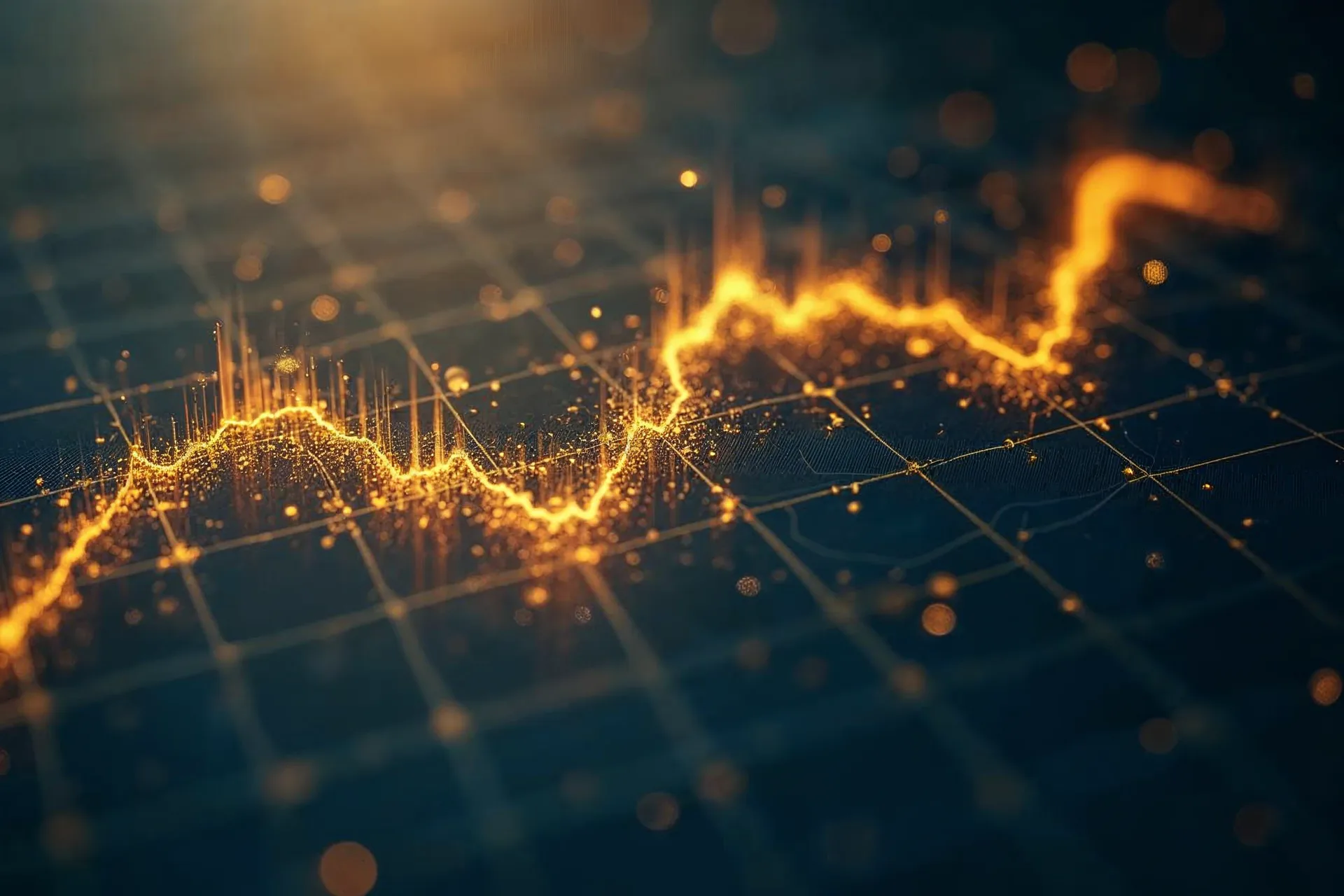 Golden graph showing rising newsletter open rates