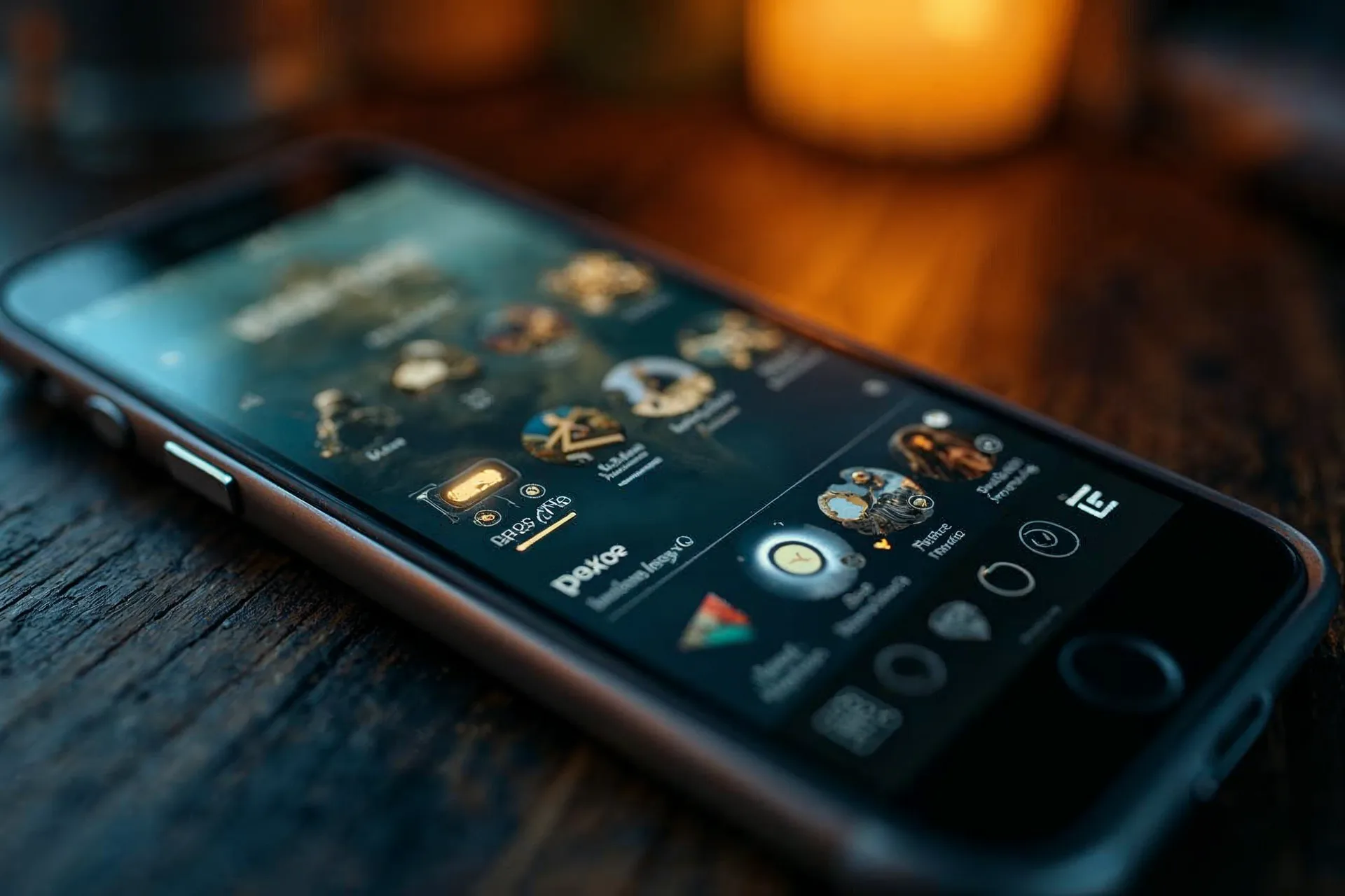 Smartphone zobrazuje několik kanálů sociálních médií z různých platforem