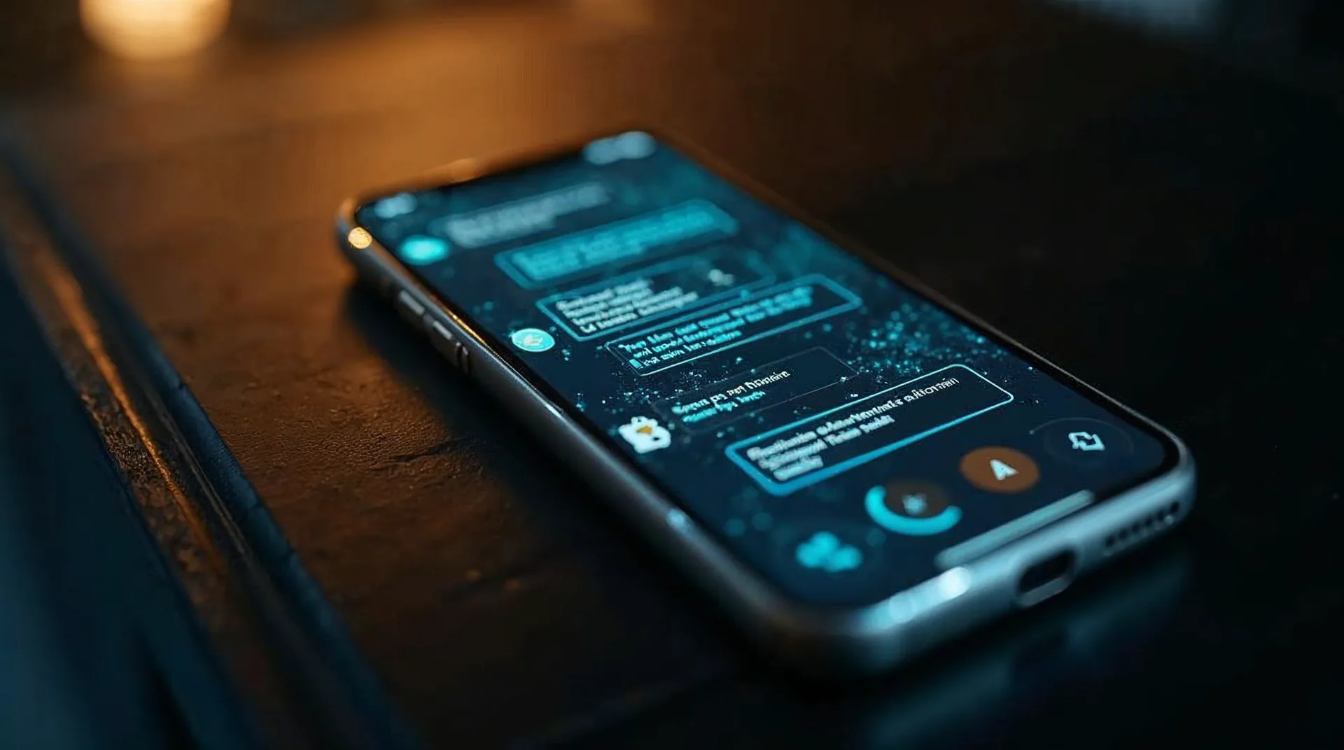 Chatbot interface on a smartphone for European customer service.