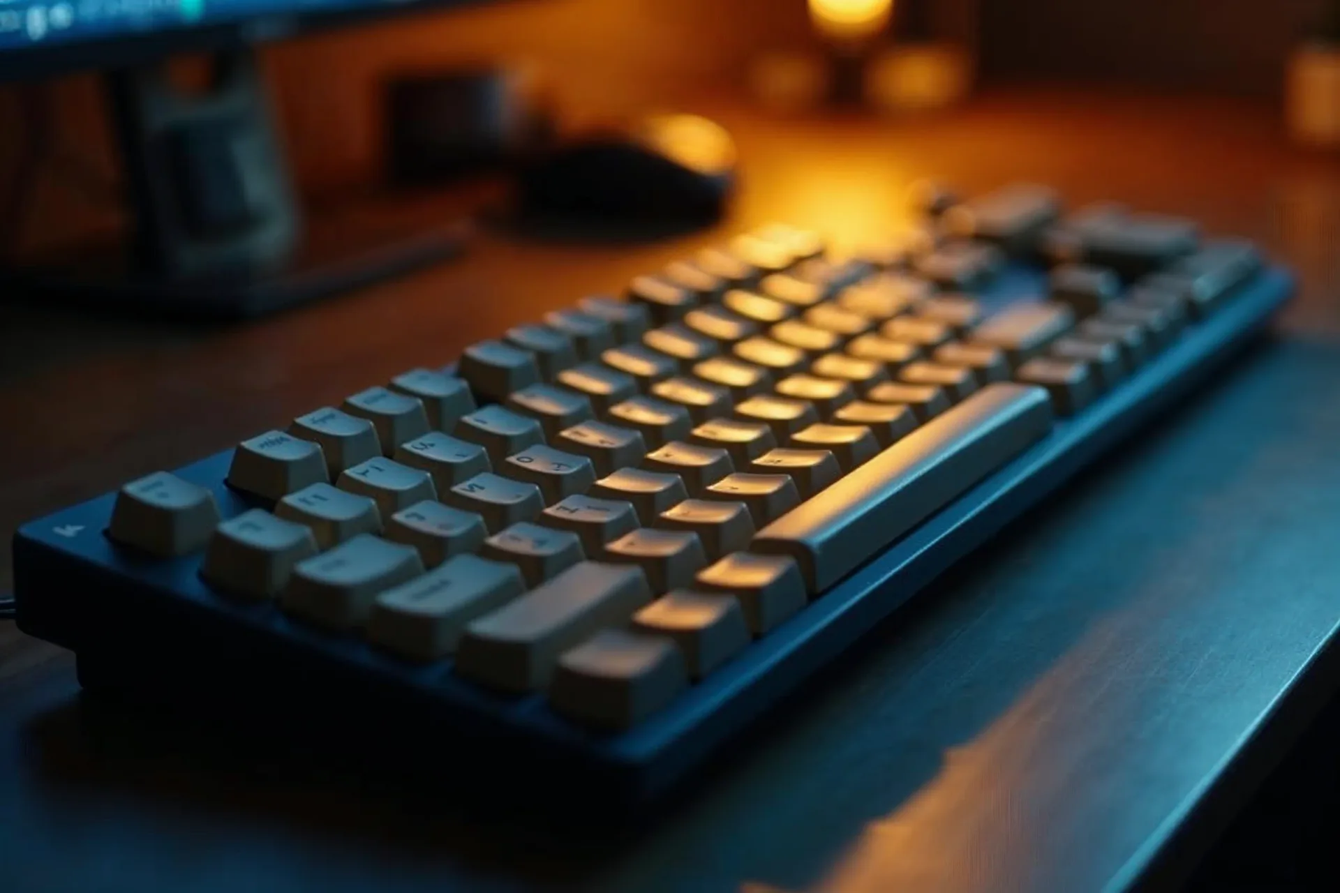 Ergonomická klávesnice na stole podporuje diverzitu v návrhu uživatelského rozhraní.