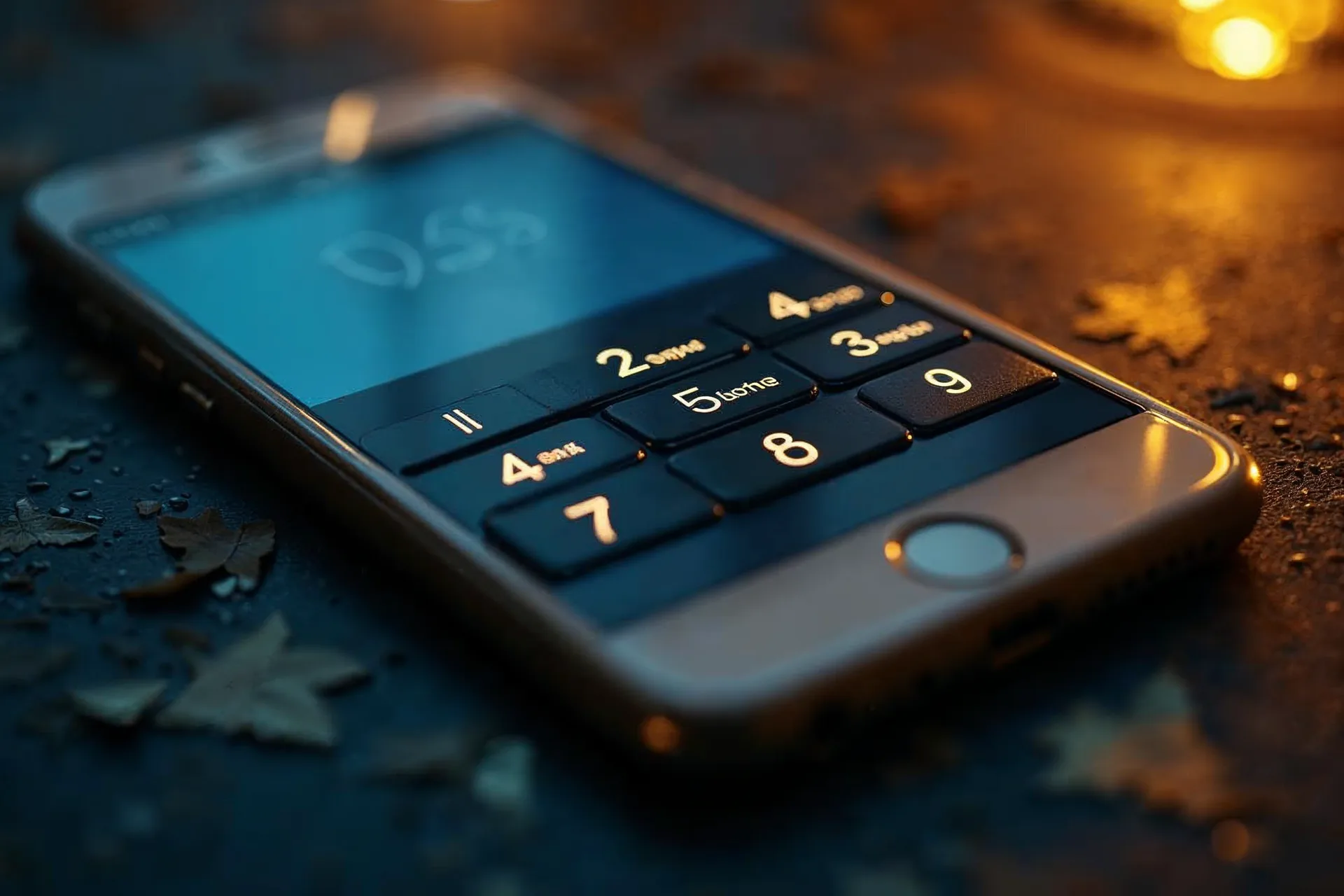 Smartphone s logem iDEAL a klávesnicí pro nizozemské platby.