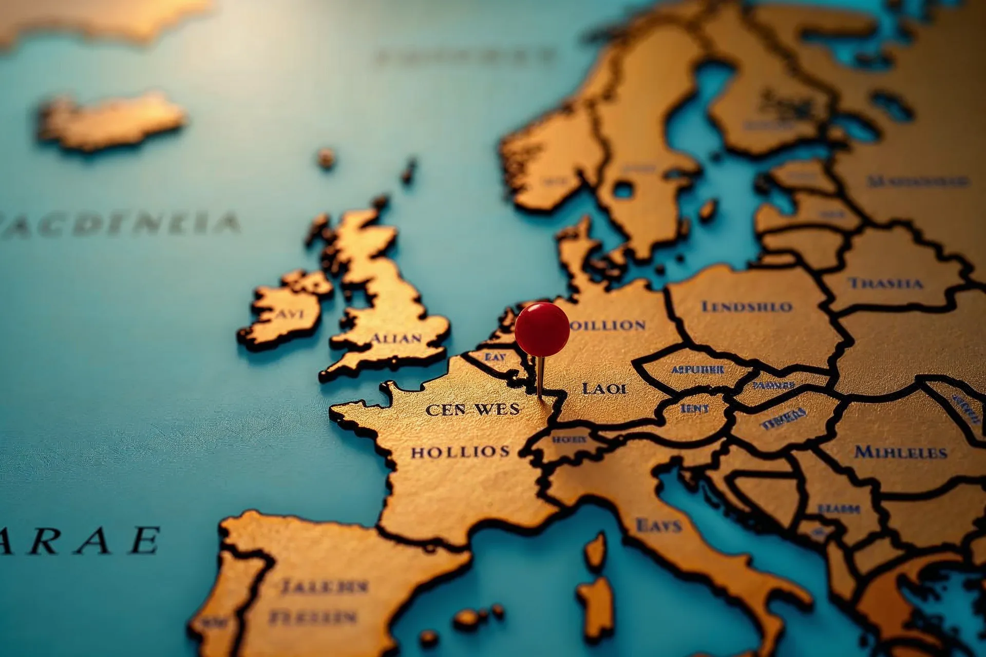 Un mapa de Europa con marcadores en ciudades ilustra la presencia geográfica.