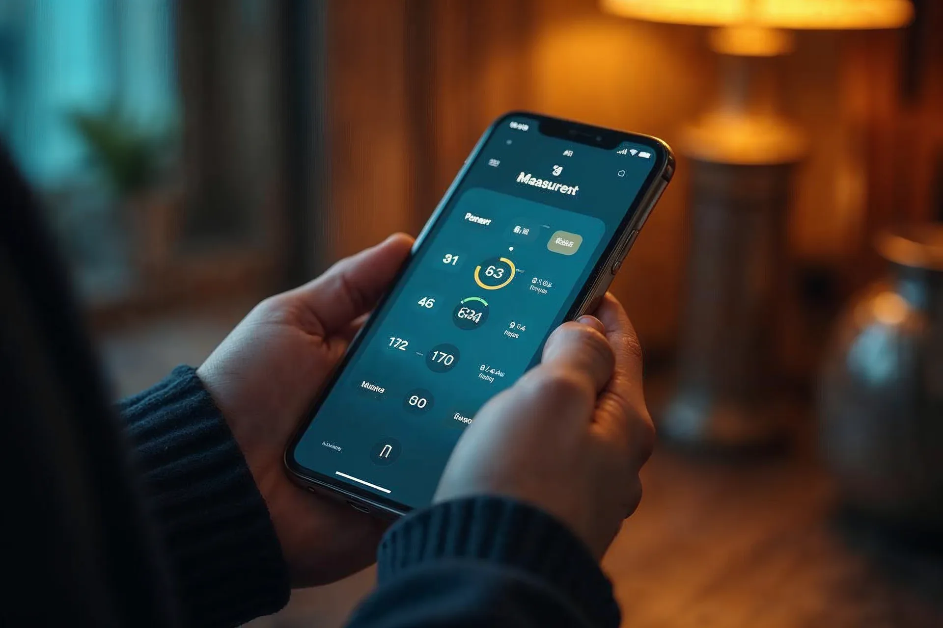 Smartphone-App mit einem Einheitenumrechner für Maßeinheiten