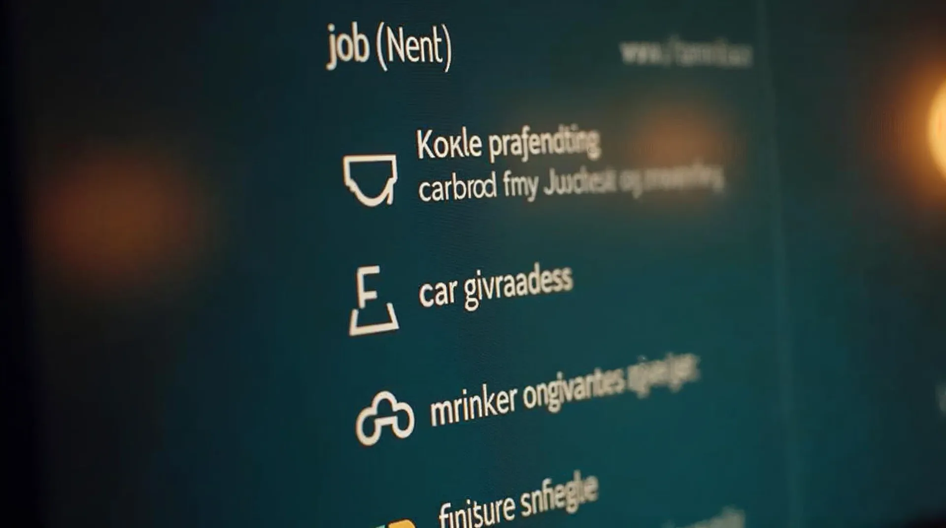 Stellenanzeige auf einer Website mit Sprachauswahl über Länderflaggen.