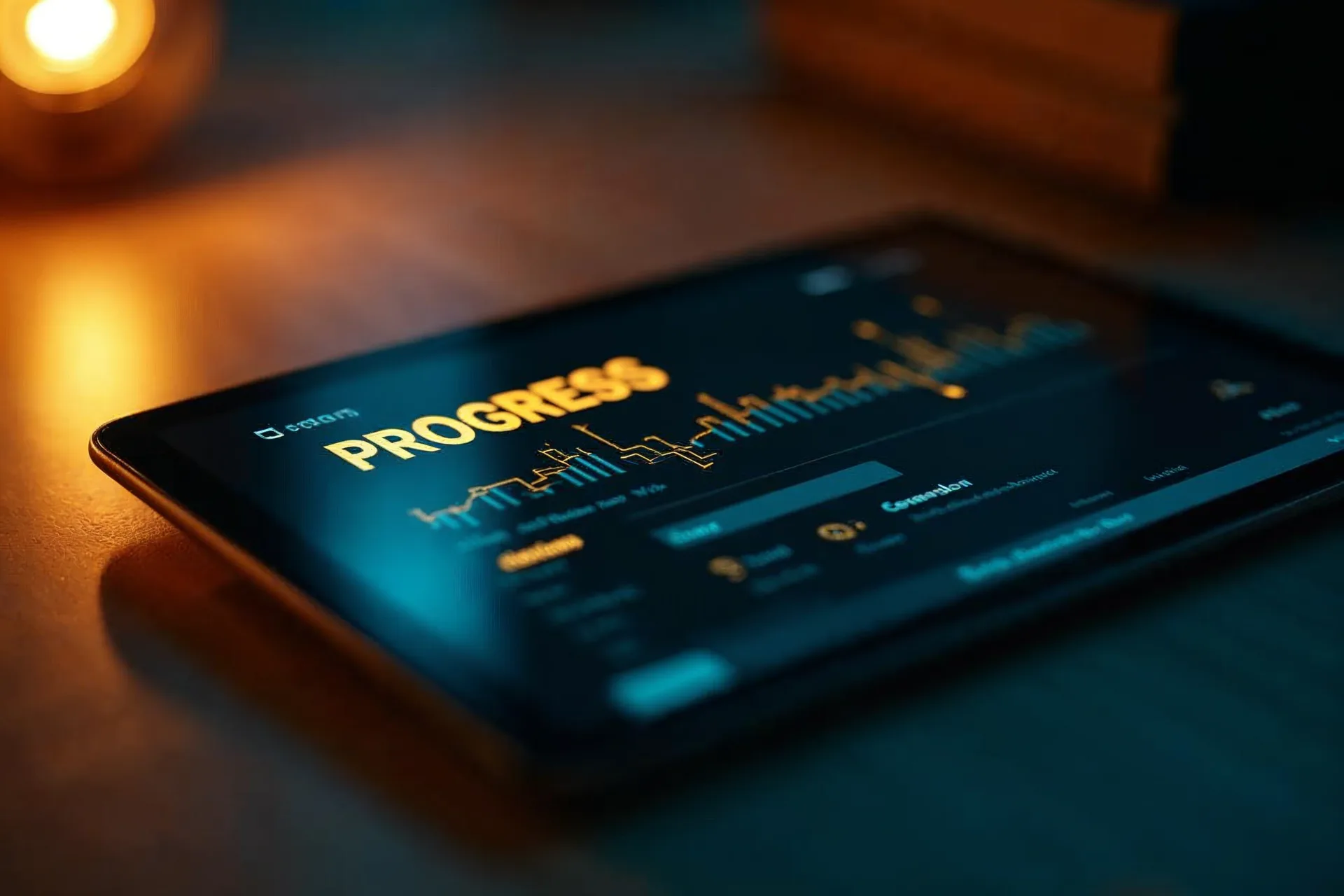 Indikátor průběhu na tabletu