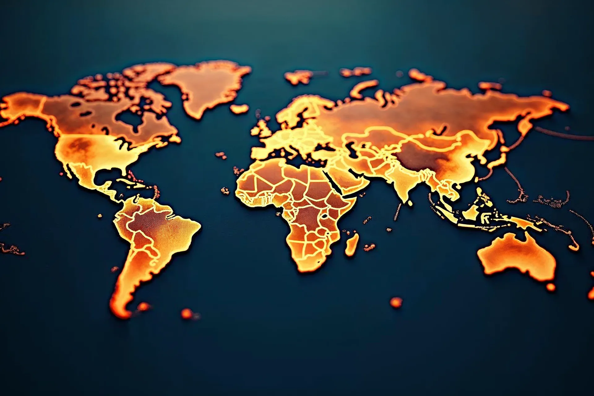 World map with latency heatmap showing delays in various regions