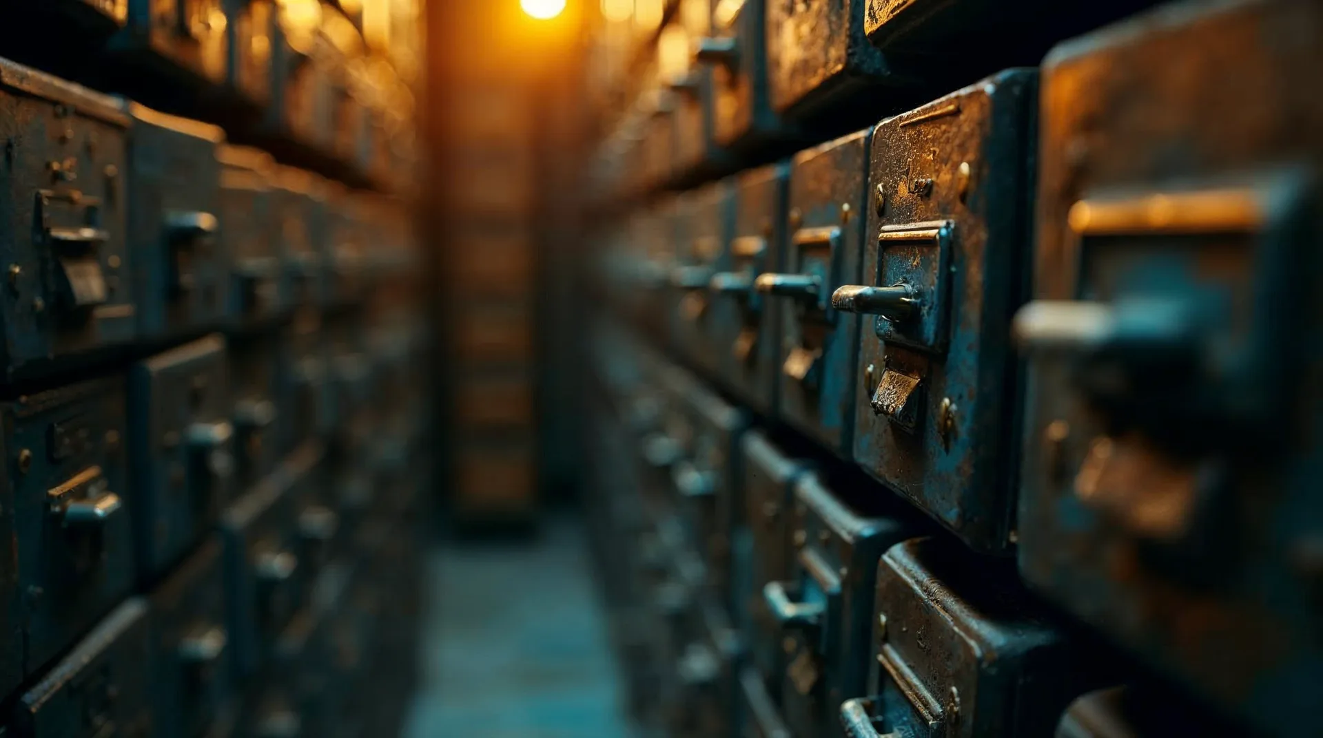Thousands of drawers are systematically organized and labeled.