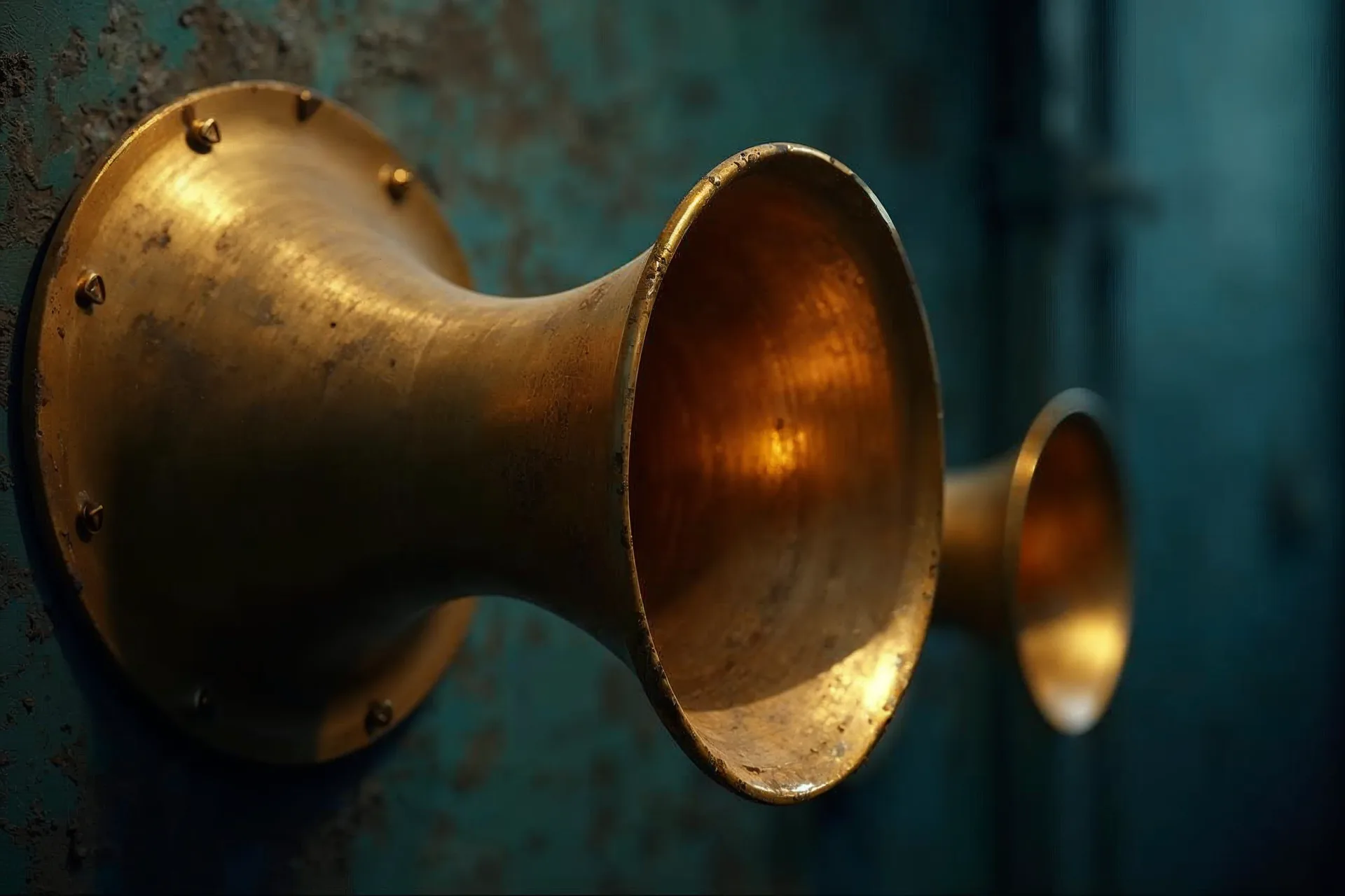 A brass funnel directs the flow of data into the right path.