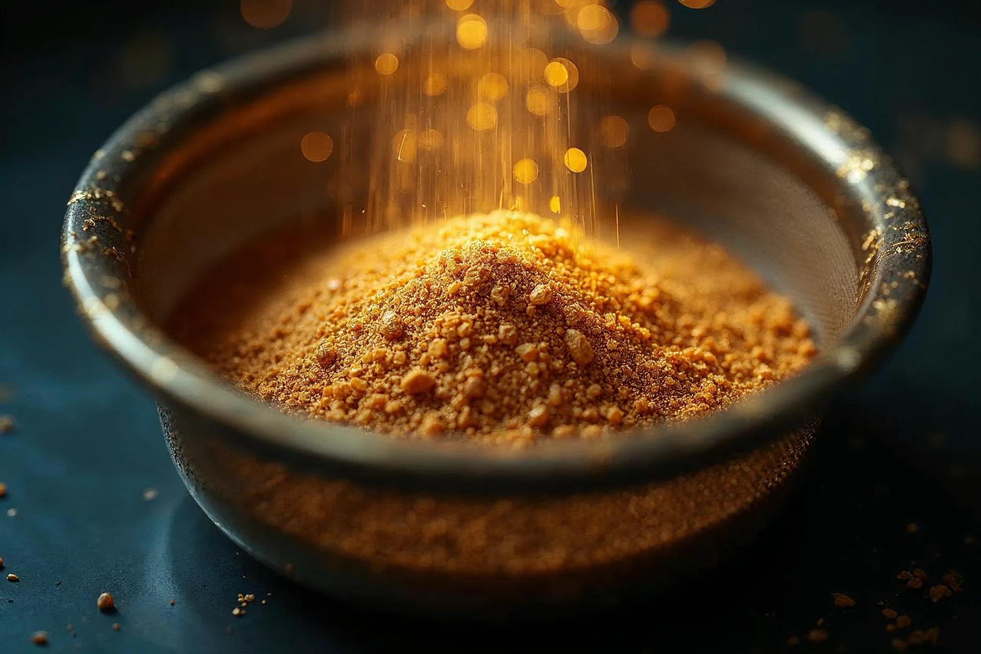 Sieve separating golden grains, symbolizes selection of high-quality translations.