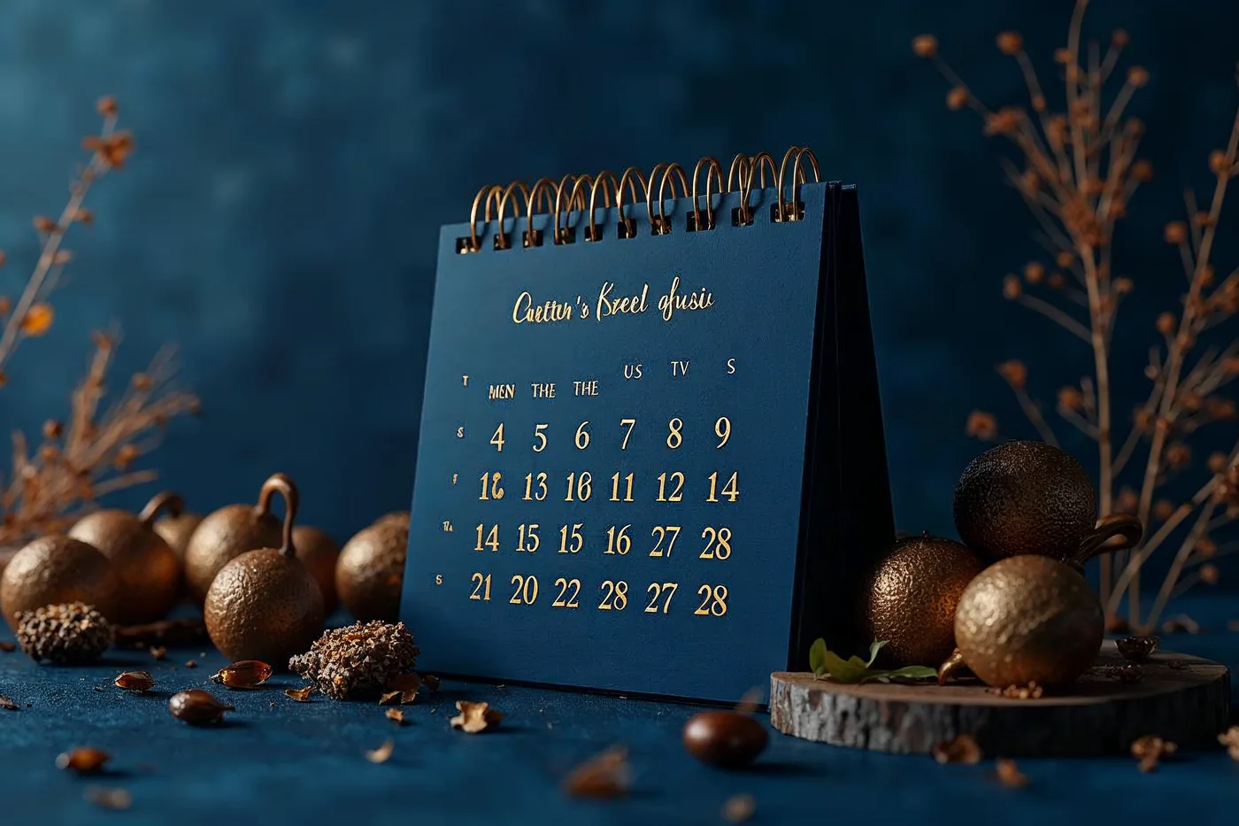 Mappamondo con calendario e bandiere di diversi paesi
